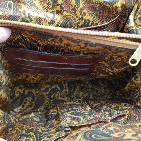 Cognac and Gold Vera Pelle Purse made in Italy - Picture 8 of 8